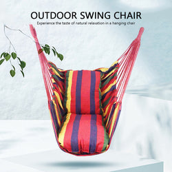 Camping Hammock Portable Swing Chair Hanging Rope Chair Swing Chair Seat for Adults Kids Garden Thickened Hammock Indoor Outdoor