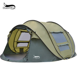 Desert&Fox Automatic Pop-up Tent, 3-4 Person Outdoor Instant Setup Tent 4 Season Waterproof Tent for Hiking, Camping, Travelling