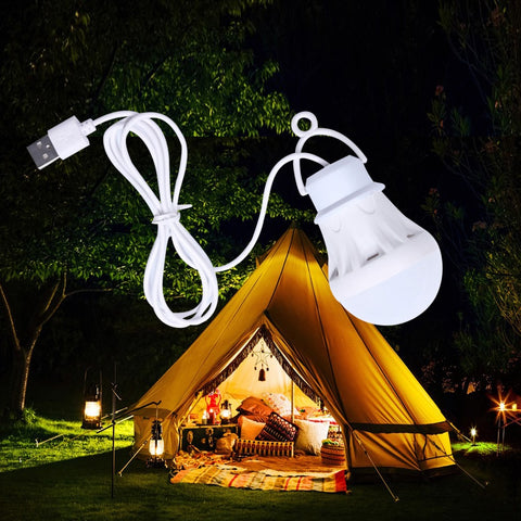 LED Lantern Portable Camping Lamp Mini Bulb 5V USB Power Book Light Reading Student Study Table Lamp Super Birght For Outdoor 30