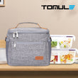 TOMULE Thermal Insulated Lunch Bag Portable Cooler Handbag 9L Picnic Bento Food Storage Bags Travel Food Shoulder Lunch Box Tote