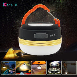 KHLITEC Mini Portable Camping Lights 3W LED Camping Lantern Tents lamp Outdoor Hiking Night Hanging lamp USB Rechargeable