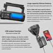 Powerful LED Flashlight Portable XHP70.2 Torch USB Rechargeable Searchlight Waterproof Spotlight with Base Fishing Light Lantern