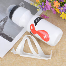 650/750ML Mountain Bicycle Cycling Water Drink Bottle+Holder Cage Outdoor Sport Plastic Portable Kettle Water Bottle Drinkware