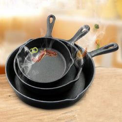 Cast Iron Pan 16cm 20cm 26cm Skillet Frying Pan Non-Stick Pancake Pan gas stove Wok Pan Home Garden Cast Iron Cauldron Egg Pan