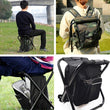 Folding Camping Fishing Chair Stool Backpack Insulated Cooler Bag Backpack Chair Hiking Seat Table Bag Soft Sided Cooler Chair