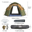 Desert&Fox Pop-up Automatic Tent 3-4 Person Instant Camping Tent Backpacking Family Dome Tents for Camping Hiking Travelling