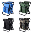 Folding Camping Fishing Chair Stool Backpack Insulated Cooler Bag Backpack Chair Hiking Seat Table Bag Soft Sided Cooler Chair