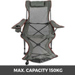 VEVOR Reclining Folding Camping Chair with Footrest Portable Nap Chair for Outdoor Camping Fishing Foldable Beach Lounge Chair