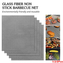 Barbecue Grilling Mat Replacement Mesh Wire Net Non-Stick Grilling Mesh Pads Outdoor Activities Cook Reusable BBQ Accessories