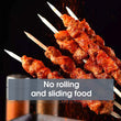 Skewers for Barbecue Reusable Grill Stainless Steel Skewers Shish Kebab BBQ Camping Flat Forks Gadgets Kitchen Accessories Tools