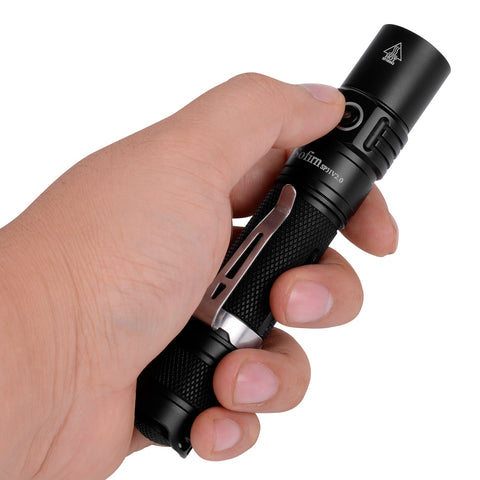 Sofirn SP31 V2.0 Powerful Tactical LED Flashlight 18650 Cree XPL HI 1200lm Torch Light Lamp with Dual Switch Power Indicator ATR