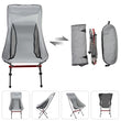 Outdoor Camping Picnic Portable Ultra-Light Fishing Folding Chair Breathable Wear-Resistant Aluminum Alloy Backrest Moon Chair