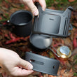 Alocs Outdoor Camping Portable Cooking Set Cookware (7pcs) 1-2 Person CW-C01 Alcohol Stove Picnic Pots Pan