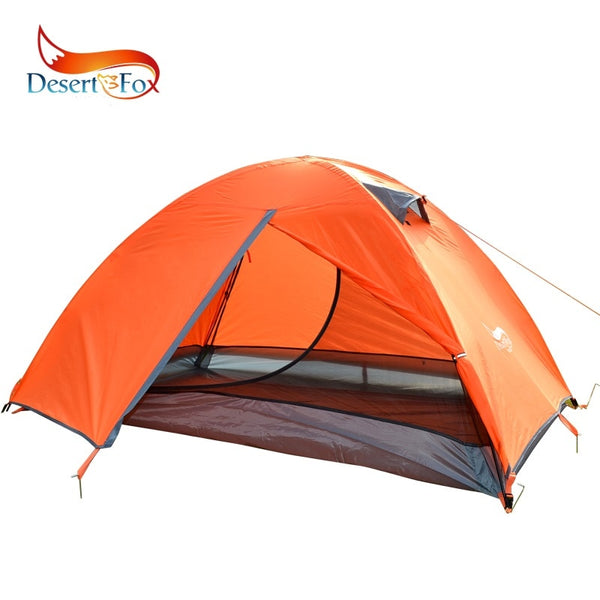 Desert&Fox Backpacking Tent 2 Person Double Layer Camping Tents 4 Seasons Waterproof Breathable Lightweight Portable Travel Tent