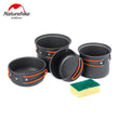 Naturhike -New Ultralight Outdoor Camping Cookware Utensils Four Combination Cookware Tableware For Picnic Bowl Pot Pan Set
