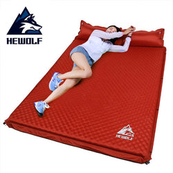 HEWOLF Outdoor Thick 5cm Automatic Inflatable Cushion Pad Outdoor Tent Camping Mats Double Inflatable Bed Mattress 2colors