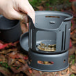 Alocs Outdoor Camping Portable Cooking Set Cookware (7pcs) 1-2 Person CW-C01 Alcohol Stove Picnic Pots Pan