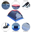 2 Persons Camping Tent Single Layer Beach Tent Outdoor Travel Windproof Waterproof Awning Tent Summer Tent with Bag RU Stock