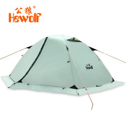 Hewolf 2 Person Waterproof Camping Tent For Outdoor Recreation Double Layer 4 Seasons Hiking Fishing Beach Tourist Tents