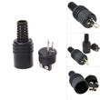 2 pcs 2 pin Black DIN Plug Speaker and HiFi Connector Screw Terminals Connector Power Audio Lamp Signal Plug Adapters