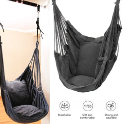 Camping Hammock Portable Swing Chair Hanging Rope Chair Swing Chair Seat for Adults Kids Garden Thickened Hammock Indoor Outdoor