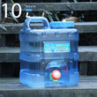 7.5 to15L Water Can Bucket Food Grade PC Water Container Driving Water Tank Container with Faucet for Camping Picnic Hiking
