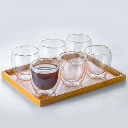 New Heat-resistant Double Wall Glass Cup Beer Espresso Coffee Cup Set Handmade Beer Mug Tea glass Whiskey Glass Cups Drinkware