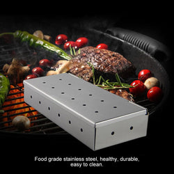 Stainless Steel Smoker BOX BBQ Stainless Steel Smoke Box Kitchen Tools Cooking Tools Bacon Mini Outdoor BBQ Products