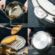 Tempura Temperature Meter Frying Deep Fryer Pot Pans Induction Heating Stainless Steel Grill Pan Lid Kitchen Utensils Cookware