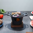 Mini BBQ Grill Japanese Alcohol Stove One Person Home Smokeless Barbecue Grill Outdoor BBQ Oven Plate Roasting Cooker Meat Tools