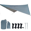 350x280cm Waterproof Tarp Tent Shade Outdoor Camping Hammock Rain Fly UV Garden Awning Canopy Sunshade Ultralight 5 Colors
