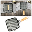 Square Nonstick Griddle Frying Outdoor Camping Foldable Grill Pan Cooking