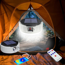 Camping Lantern Solar Powered Lantern USB Rechargeable Led Flashlight For Fishing Camping Equipment Power Bank Portable Light