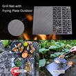 Boundless Voyage Titanium Charcoal BBQ Grill Net with Folding Legs for Camping Beach Picnic Meat Food Barbecue Desk Tabletop