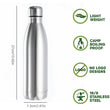 500/1000ml Stainless Steel Water Bottle Portable BPA free Water Drinking Bottle Gym Sports Cycling Drinkware Kids School Gifts