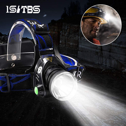 LED Headlamp Super Bright Headlight T6/L2 Outdoors Waterproof Zoomable USB Rechargeable 18650 Battery Flashlights Camping Light