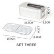 Aluminum Alloy Lunch Box Stainless Picnic Box Ourdoor Dinner Pail Travel Camping food Containe Breafast Storage Dinnerware