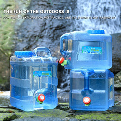 7.5 to15L Water Can Bucket Food Grade PC Water Container Driving Water Tank Container with Faucet for Camping Picnic Hiking