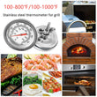 100-800℉/100-1000℉ Stainless Stee Barbecue Smoker Grill Meat Thermometer BBQ Cooking Food Accessories Dial Temperature