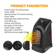 400W Wall Electric Heater Mini Fan Heater Personal Space Heater With Led Display Wall Outlet Electric Heater Indoor Hand Warmer