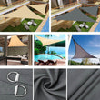 Multi-size Triangle Sun Shade Sail Waterproof Outdoor Garden Patio Party Sunscreen Awing Sun Canopy For Beach Camping Pool