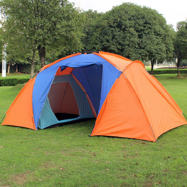 5-8 Person Big Camping Tent Double Layer Waterproof Two Bedrooms Travel Tent for Family Party Travel Fishing 420x220x175CM