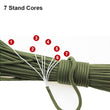 5 Meters Dia.4mm 7 Stand Cores Parachute Cord Lanyard Outdoor Camping Rope Climbing Hiking Survival Equipment Tent Accessories