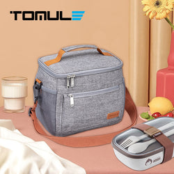 TOMULE Thermal Insulated Lunch Bag Portable Cooler Handbag 9L Picnic Bento Food Storage Bags Travel Food Shoulder Lunch Box Tote