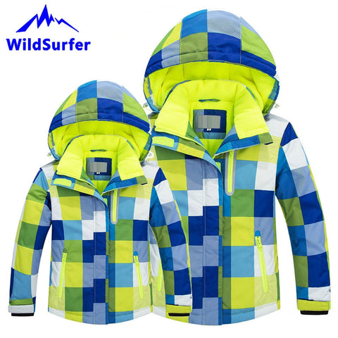WildSurfer Parent Children Skiing Jacket Winter Men Women Boys Girls Ski Windproof Warm Snow Jackets Child Snowboard Suits W301