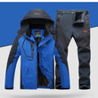 TRVLWEGO Winter Ski Suit Men Windproof Waterproof Snowboard Jacket and Pants Outdoor Super Warm 2 in 1 Thermal Fleece Snow Coat