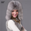 JKP Best Sellers goods fox fur hat or raccoon winter fur hat women cap russian cap free shipping colors on sale