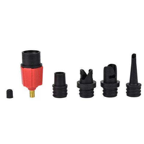 Sup Air Pump Adapter Inflatable Paddle Rubber Boat Kayak Air Valve Adaptor Tire Compressor Converter 4 Nozzle