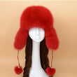 2021 100% Fashion New Style Winter Russian Natural Real Fox Fur Hat Hot Sale Women Warm Good Quality Genuine Real Fox Fur Cap