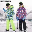 2020 New Ski Suit Kids Winter -30 Degree Snowboard Clothes Warm Waterproof Outdoor Snow Jackets + Pants for Girls and Boys Brand